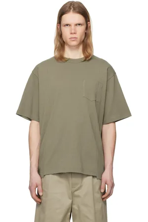 SACAI Taupe Cotton Jersey T-shirt