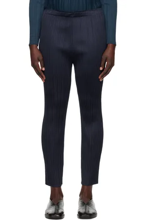 PLEATS PLEASE ISSEY MIYAKE Navy New Colorful Basics 4 Trousers