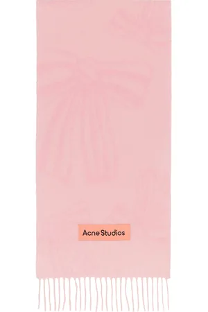 Acne Studios Pink Cashmere Jacquard Scarf