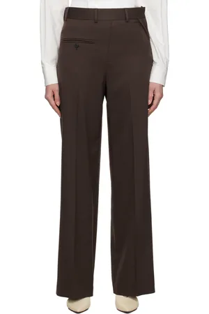 Maison Margiela Brown Twist Wool Blend Trousers