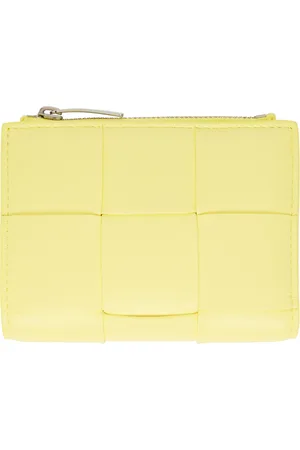 Bottega Veneta Yellow Zip Bifold Wallet