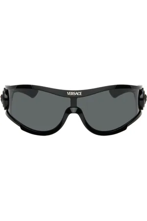 VERSACE Black Medusa Medallion Shield Sunglasses
