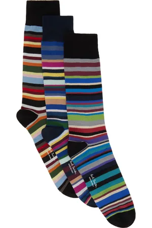 Paul Smith Three-Pack Multicolor Mix Stripe Socks