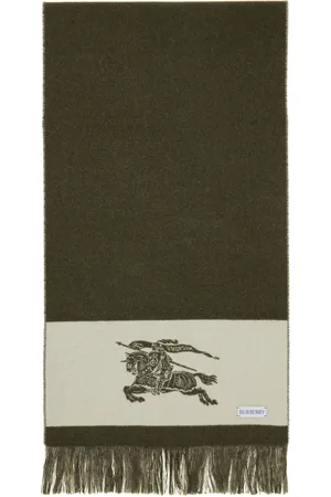Burberry Brown EKD Logo Wool Scarf