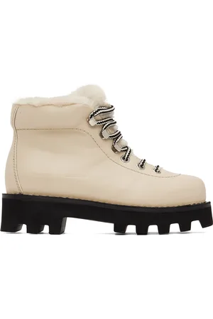 Proenza Schouler Beige Shearling Hiking Boots