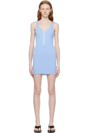 Alexander Wang Blue Three-Button Minidress