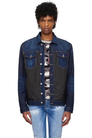 Dsquared2 Navy & Black Denim Puffer Jean Jacket