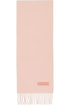 Acne Studios Pink Fringe Wool Scarf