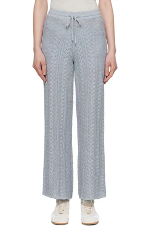 Holzweiler Blue Kelp Crochet Trousers