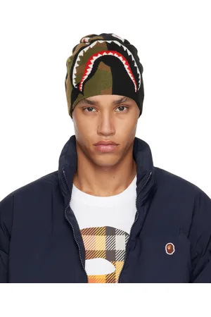 BAPE Black & Green 1st Shark Knit Beanie