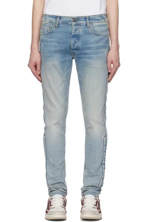 AMIRI Blue 3D Bones Skinny Jeans