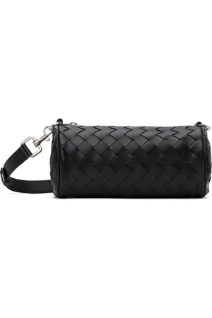 Bottega Veneta Black Mini Intrecciato Barrel Bag