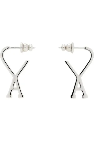 Ami Silver Small Ami de Cœur Earrings