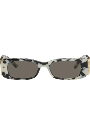 Balenciaga Tortoiseshell Dynasty Rectangle Sunglasses