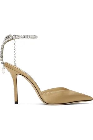 Jimmy Choo Beige Saeda 100 Heels