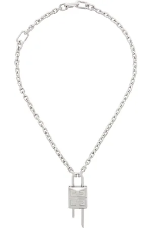 Givenchy Silver Small Lock Necklace