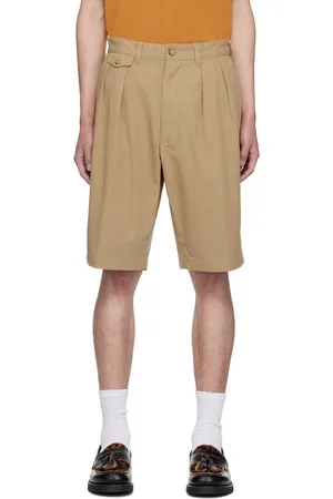 Beams Beige 2 Pleats Shorts