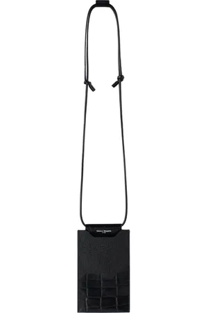 Maison Margiela Black Croc Phone Pouch