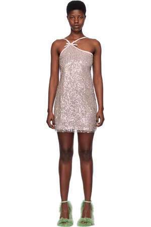 Msgm Gray Sequin Minidress