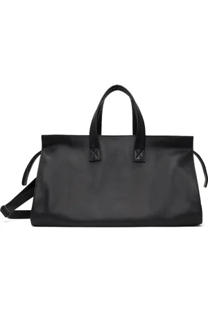 MARSÈLL Black Quarantotto Leather Weekender Duffle Bag