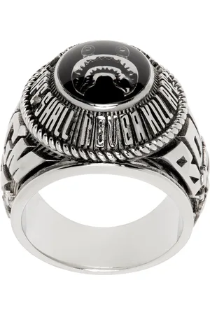 BAPE Silver Shark College Ring