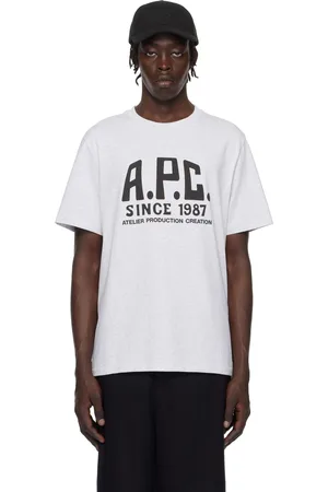 A.P.C. Gray Print Label T-shirt