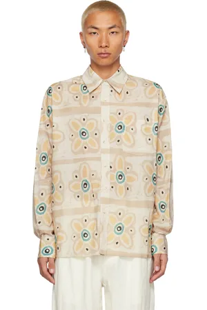 COMMAS Beige Floral Stripe Shirt