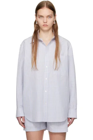 Bottega Veneta Blue Checked Shirt
