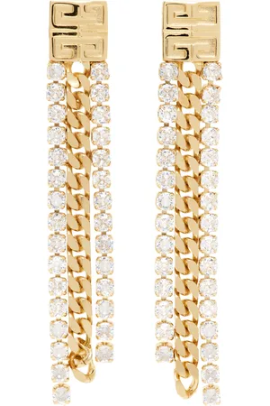 Givenchy Gold 4G Crystal Earrings