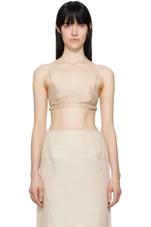 Carven Beige Silk Bra