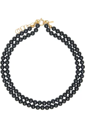 Ernest W. Baker Agate Pearl Necklace