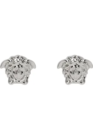 VERSACE Silver Medusa Stud Earrings