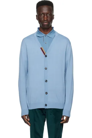 Paul Smith Blue Striped Cardigan