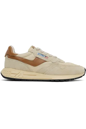 Autry Beige & Brown Reelwind Low Sneakers