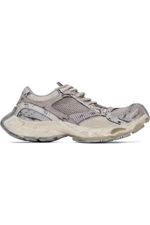 Balenciaga Gray & Beige Stapler Sneakers