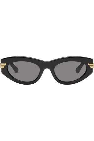 Bottega Veneta Black Bold Ribbon Unapologetic Cat-Eye Sunglasses