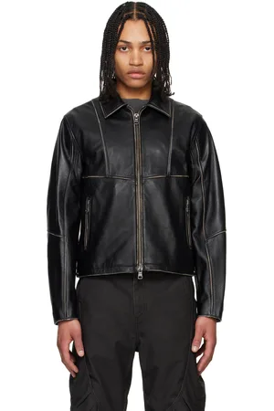 Andersson Bell SSENSE Exclusive Black Dreszen Zip-Up Leather Jacket