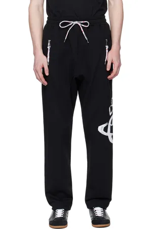 Vivienne Westwood Black Stencil Orb Football Sweatpants