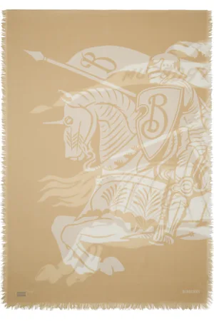 Burberry Beige EKD Wool Scarf