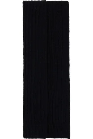 DRIES VAN NOTEN Black Ribbed Scarf