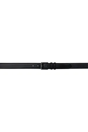 Paul Smith Black Leather Double Keeper Classic Suit Belt