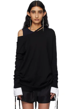 ANN DEMEULEMEESTER Black Helle High-Comfort Sweater