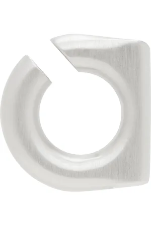 Rick Owens Silver Hollywood Round Prong Ear Cuff