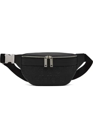 Salvatore Ferragamo Black Travel Embossed Belt Bag