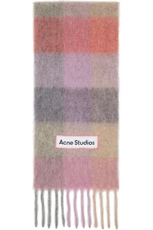 Acne Studios Multicolor Mohair Checked Scarf