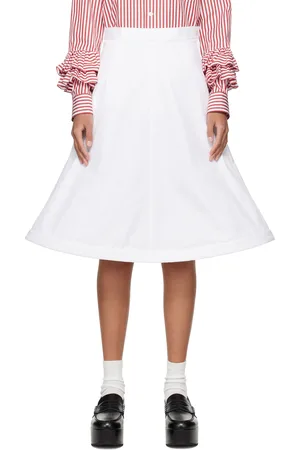 Comme des Garçons White Wire Midi Skirt