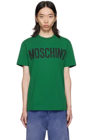 Moschino Green Printed-Logo T-Shirt