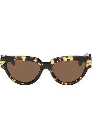 Bottega Veneta Brown Cat-Eye Sunglasses