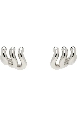 Balenciaga Silver Loop Trio Earrings