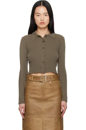 OUR LEGACY Brown Mazzy Polo Cardigan